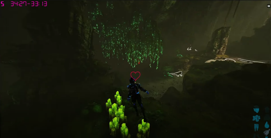 Green Gems in Genesis 1 inspired underwater cave