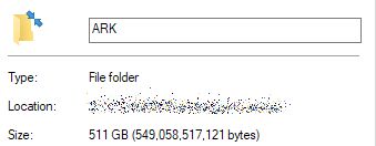 ark on harddrive