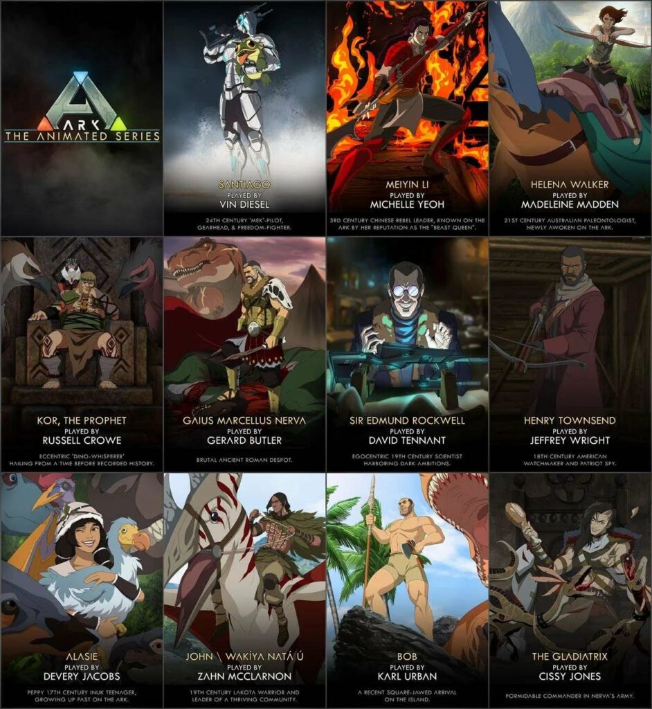 Cast for the animated series ARK 