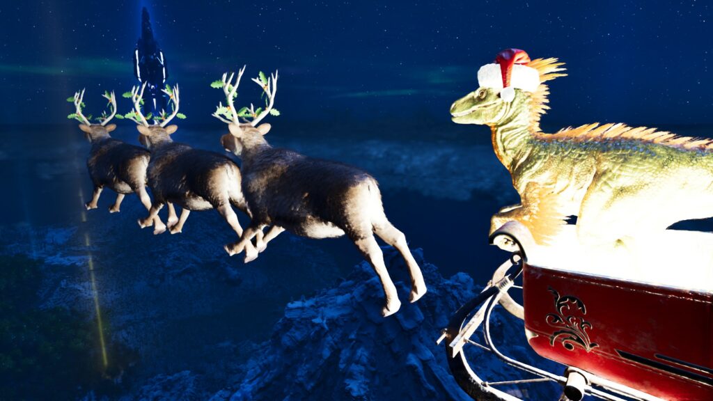ARK Survival Evolved Raptor Claus Winter Wonderland